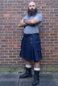 Denim kilt