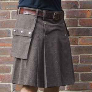 Brown Wool Mix with Dashing Tweed Kilt