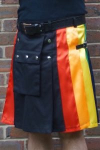 LGB gay pride rainbow kilt