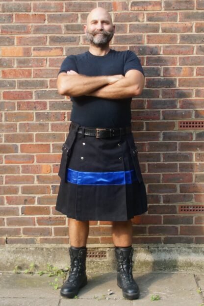 Police thin blue line kilt