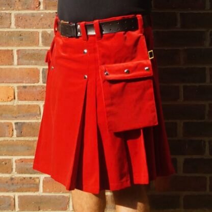 Red velvet kilt