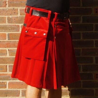 Red velvet kilt