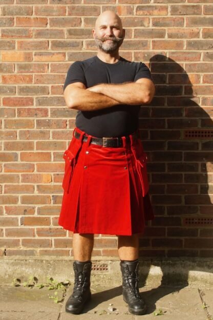 Red velvet kilt