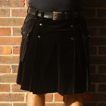 Black velvet kilt