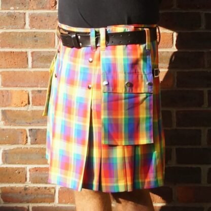 Rainbow checked kilt