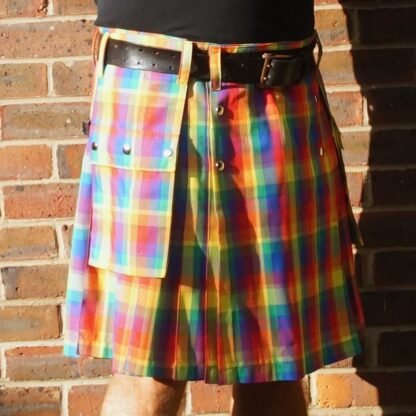 Rainbow checked kilt